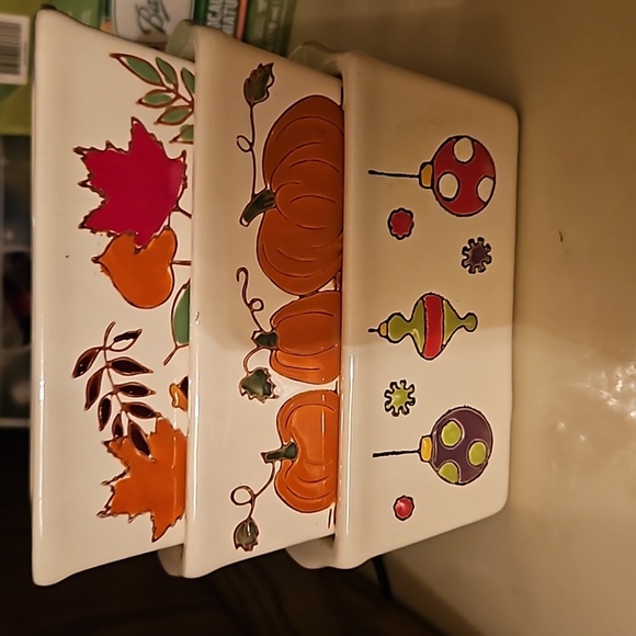 #203 Nantucket Loaf Pan Beige Ceramic Stoneware Mini Bakeware- Various Patterns - Picture 6 of 6